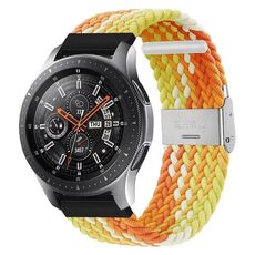 Per Huawei Watch 4/4 Pro cinturino in nylon intrecciato con fibbia in metallo (arancione brillante)