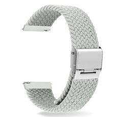 Per Huawei Watch 4/4 Pro cinturino in nylon intrecciato con fibbia in metallo (argento)