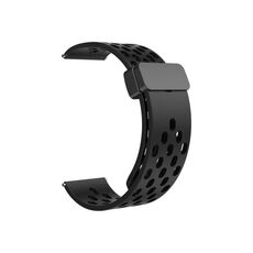 Per Huawei Watch 4/4 Pro cinturino in silicone con chiusura magnetica (nero)
