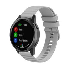 Per Huawei Watch 4/4 Pro cinturino in silicone a tinta unita con motivo a punti ondulati (grigio)