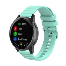 Per Huawei Watch 4/4 Pro cinturino in silicone tinta unita con motivo a punti ondulati (verde acqua)