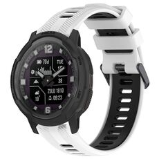 Per Garmin Instinct Crossover Sports cinturino in silicone bicolore (bianco + nero)