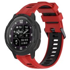 Per Garmin Instinct Crossover Sports cinturino in silicone bicolore (rosso + nero)