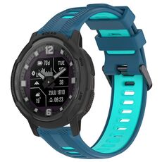 Per Garmin Instinct Crossover Sports cinturino in silicone bicolore (blu + verde acqua)