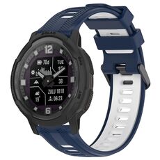 Per Garmin Instinct Crossover Sports cinturino in silicone bicolore (blu notte + bianco)