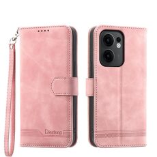 Per OPPO Reno13 F 4G / 5G Dierfeng Dream Line TPU + PU Custodia in pelle per telefono (rosa)