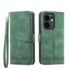 Per OPPO Reno13 F 4G / 5G Dierfeng Dream Line TPU + PU Custodia in pelle per telefono (verde)