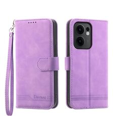 Per OPPO Reno13 F 4G / 5G Dierfeng Dream Line TPU + PU Custodia in pelle per telefono (viola)