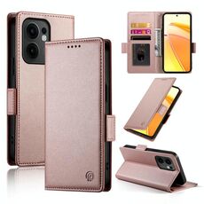 Per OPPO Reno13 F 4G / 5G Custodia per telefono in pelle smerigliata magnetica con fibbia laterale (oro rosa)
