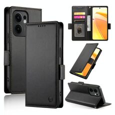 Per OPPO Reno13 F 4G / 5G Custodia per telefono in pelle smerigliata magnetica con fibbia laterale (nero)