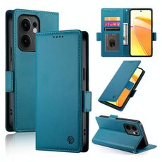 Per OPPO Reno13 F 4G / 5G Custodia per telefono in pelle smerigliata magnetica con fibbia laterale (blu)