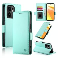 Per OPPO Reno13 F 4G / 5G Custodia per telefono in pelle smerigliata magnetica con fibbia laterale (verde menta)