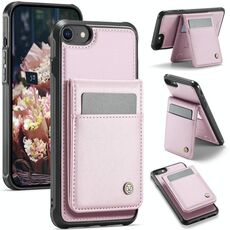 Per iPhone SE 2022 / SE 2020 / 8 JEEHOOD J06 Custodia per telefono in PU con porta carte RFID MagSafe in stile britannico (rosa)