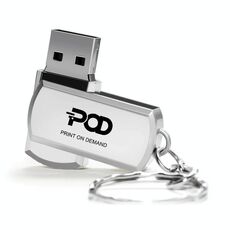 Unità flash USB 2.0 rotante in metallo Stampa su richiesta, memoria: 16 GB (POD)
