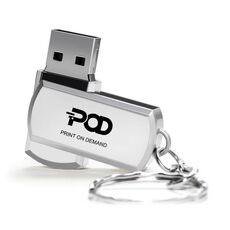 Unità flash USB 2.0 rotante in metallo Stampa su richiesta, memoria: 64 GB (POD)