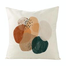 Federa per cuscino da divano stampata ad acquerello, senza stampa centrale, su richiesta, dimensioni: 50x50 cm (lino bianco)