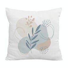 Federa per cuscino da divano stampata con foglie fresche, senza stampa centrale, su richiesta, dimensioni: 45x45 cm (velluto di cristallo)