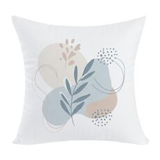 Federa per cuscino da divano stampata con foglie fresche, senza stampa centrale, su richiesta, dimensioni: 50x50 cm (elasticità bidirezionale)