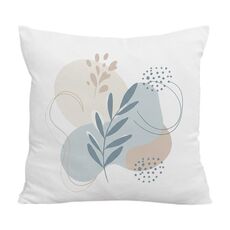Federa per cuscino da divano stampata con foglie fresche, senza stampa centrale, su richiesta, dimensioni: 60x60 cm (velluto di cristallo)