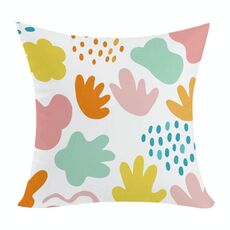 Federa per cuscino da divano stampata con blocchi colorati, senza stampa centrale su richiesta, dimensioni: 40x40 cm (peluche corto)