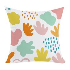 Federa per cuscino da divano stampata con blocchi colorati, senza stampa centrale su richiesta, dimensioni: 45x45 cm (peluche corto)