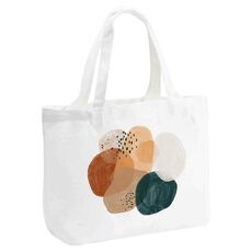 Borsa in tela stampata ad acquerello su richiesta, dimensioni: 20x30x10 cm (bianco)
