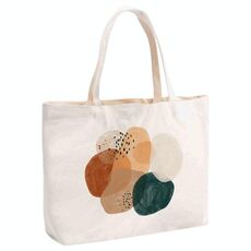 Borsa in tela stampata ad acquerello su richiesta, dimensioni: 20x30x10 cm (beige)