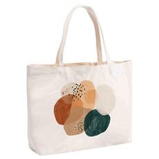 Borsa in tela stampata ad acquerello su richiesta, dimensioni: 30x40x10 cm (beige)