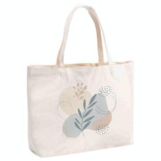 Borsa in tela stampata con foglie fresche, stampa su richiesta, dimensioni: 30x40x10 cm (beige)