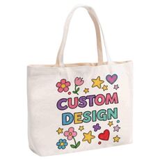 Borsa da mano in tela stampata con disegno di bambino su richiesta, dimensioni: 20x30x10 cm (beige)