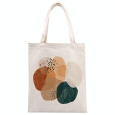 Stampa su tela con stampa ad acquerello per borsetta su richiesta, dimensioni: 25x20 cm (beige)