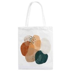 Stampa su tela con stampa ad acquerello su borsa a richiesta, dimensioni: 35x30 cm (bianco)