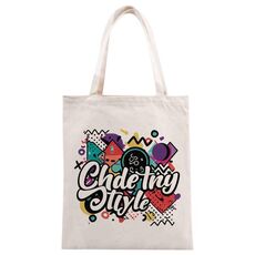 Borsa in tela stampata con graffiti, stampa su richiesta, dimensioni: 35x30 cm (beige)
