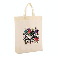 Borsa in tessuto non tessuto stampato con graffiti, stampa su richiesta, dimensioni: 35x25x10 cm (beige)