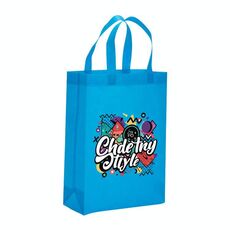 Borsa in tessuto non tessuto con stampa graffiti, stampa su richiesta, dimensioni: 38x30x10 cm (azzurro cielo)