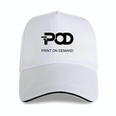 Cappellino con fibbia in acciaio in cotone e poliestere stampato POD Stampa su richiesta (bianco)