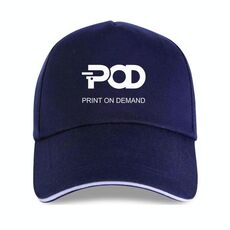 Cappellino con fibbia in acciaio in cotone e poliestere stampato POD Stampa su richiesta (blu navy)