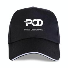 Cappellino con fibbia in acciaio in cotone e poliestere stampato POD Stampa su richiesta (nero)