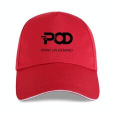 Cappellino con fibbia in acciaio in cotone e poliestere stampato POD Stampa su richiesta (rosso)