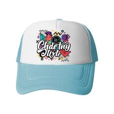 Cappello con visiera in spugna con stampa graffiti, stampa su richiesta (azzurro cielo)