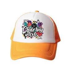 Cappello con visiera in spugna con stampa graffiti, stampa su richiesta (arancione)