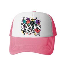 Cappello con visiera in spugna con stampa graffiti, stampa su richiesta (rosa)