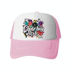 Cappello con visiera in spugna con stampa graffiti, stampa su richiesta (rosa chiaro)