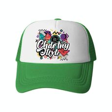 Cappello con visiera in spugna con stampa graffiti, stampa su richiesta (verde)