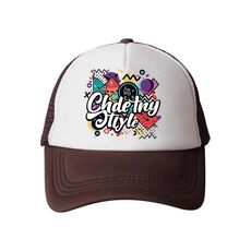 Cappello con visiera in spugna con stampa graffiti, stampa su richiesta (marrone)