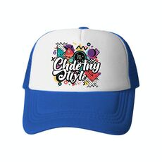 Cappello con visiera in spugna con stampa graffiti, stampa su richiesta (blu)