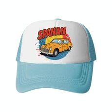 Cappello con visiera in spugna stampata con stampa su richiesta (azzurro cielo)