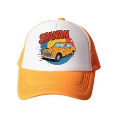 Cappello con visiera in spugna stampata per auto, stampa su richiesta (arancione)