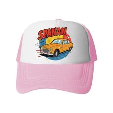 Cappello con visiera in spugna con stampa auto, stampa su richiesta (rosa chiaro)