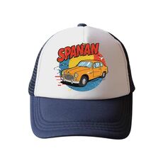 Cappello con visiera in spugna stampata con stampa su richiesta (blu navy)